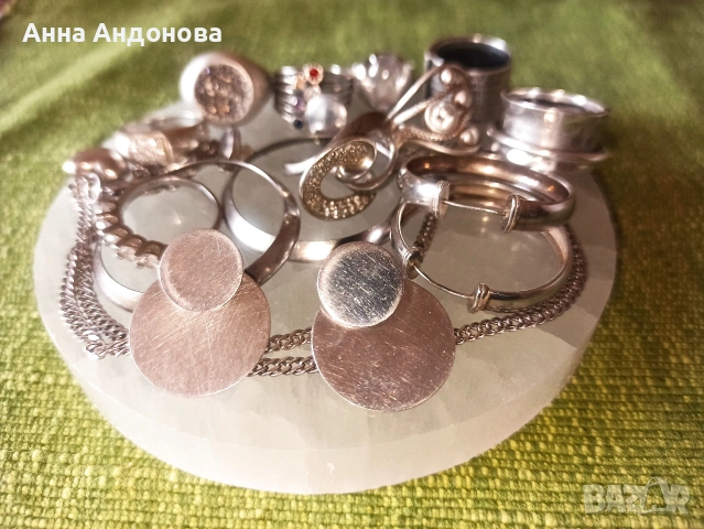 лот сребърни бижута 94 гр, снимка 2 - Други - 53898232