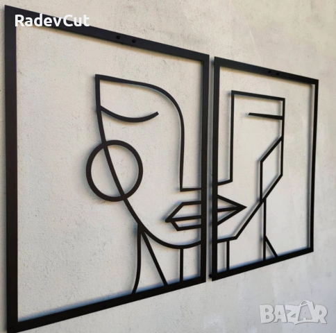 Метална стенна декорация - “Тя и той”, снимка 4 - Декорация за дома - 54065991