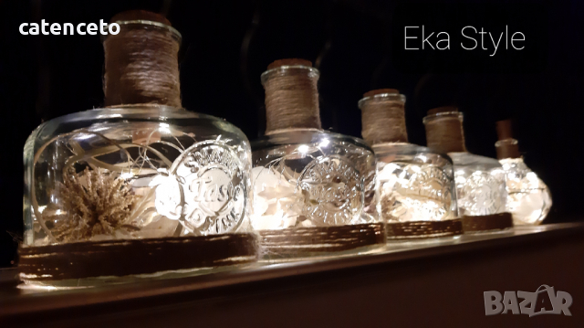 ЛЕД бутилка с декорация, снимка 6 - Декорация за дома - 36547900