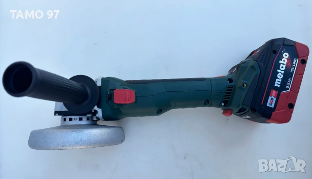 METABO W 18 LT BL 11-125 - Безчетков ъглошлайф 2x18V 5.5Ah като нов!, снимка 2 - Ъглошлайфи - 53191105