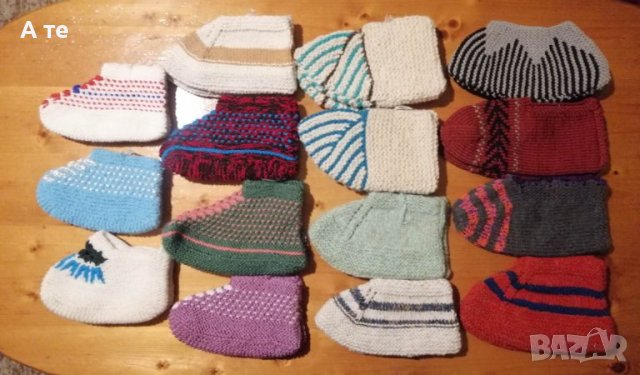 Плетени чорапи, терлички и хватки, снимка 7 - Пантофи - 40394021