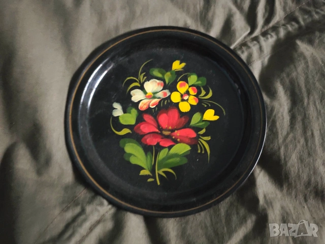 метална рисувана чиния СССР