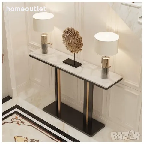 ПРОМОЦИЯ Луксозна конзолна маса с плот от синтерован камък WISFOR JJ-XZ181-LFC, снимка 4 - Маси - 49115353