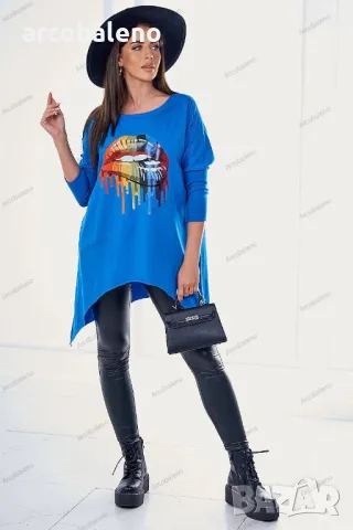 Дамска блуза oversize с щампа, 15цвята , снимка 15 - Блузи с дълъг ръкав и пуловери - 49274390