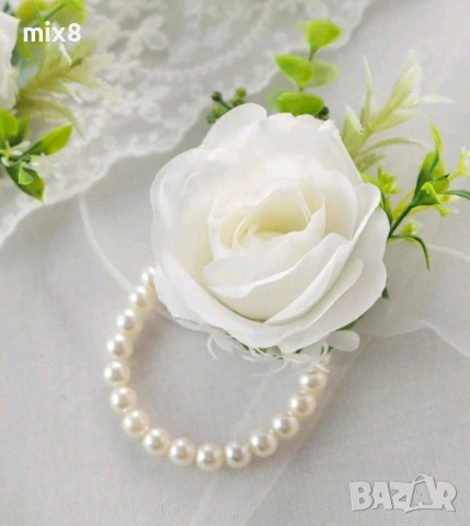 Гривна цвете за шаферки, снимка 2 - Гривни - 51051188