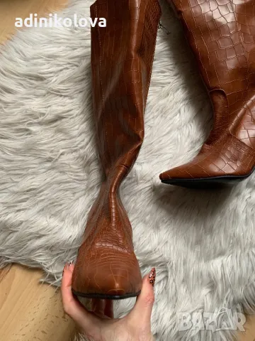 Нови кафяви ботуши, снимка 5 - Дамски ботуши - 39592828