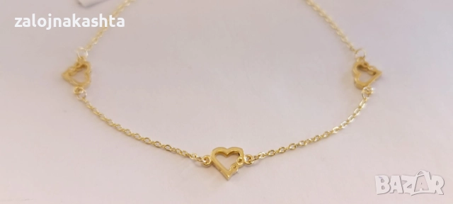 Нова-Златна гривна-2,28гр/14кр, снимка 7 - Гривни - 52735093