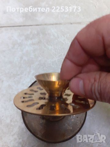 Месингов свещник от 2 части, снимка 5 - Декорация за дома - 39057952