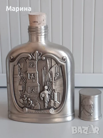 Джобна манерка от калай  Antik*Vintage#78, снимка 4 - Антикварни и старинни предмети - 50737158