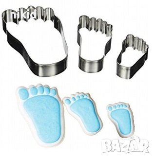 крак 3 крачета крака метална форма резец резци украса бисквитки фондан пита тесто прощъпулник