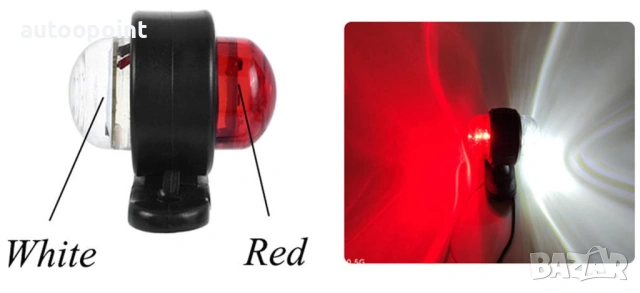 Габарити LED рогче Бял/Червен 2бр.к-т , снимка 2 - Аксесоари и консумативи - 54363732