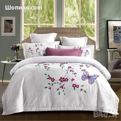 Premium серия, долен чаршаф с ластик, 100% памук  1 бр. х плик за завивка 200 x 230 cm 1 бр. х долен, снимка 16 - Спално бельо - 54115780