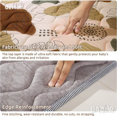 Tuocal Бебешка подложка за игра, 127x127 см, снимка 4 - Други - 49371259