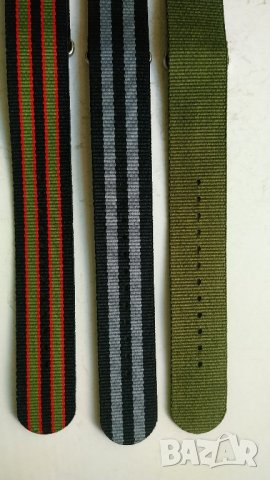 Текстилни каишки НАТО 24 мм, снимка 4 - Каишки за часовници - 36583865