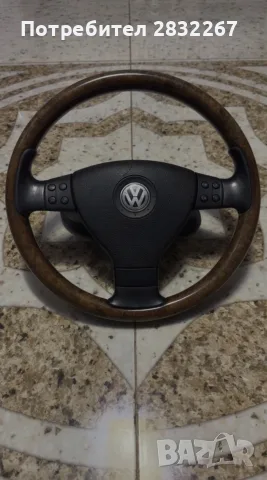 Оригинален махагонов мултиволан за Volkswagen (VW) с Airbag – ТОП състояние!, снимка 2 - Части - 56227752