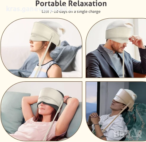 Масажор за глава с компрес с въздушна възглавница, снимка 7 - Масажори - 50656236