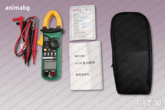 ANIMABG Амперклещи за прав и променлив ток MS2108А, снимка 7 - Друга електроника - 37029947