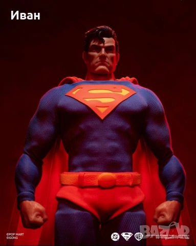 Батман и Супермен класическата комиксова и анимационна версия на малкия Hot Toys - Mezco toyz !, снимка 3 - Колекции - 54112805