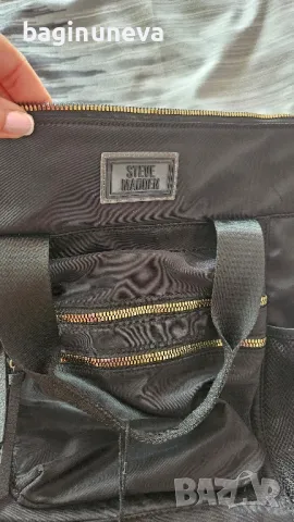 Нова дамска черна чанта Steve Madden, снимка 7 - Чанти - 50111332
