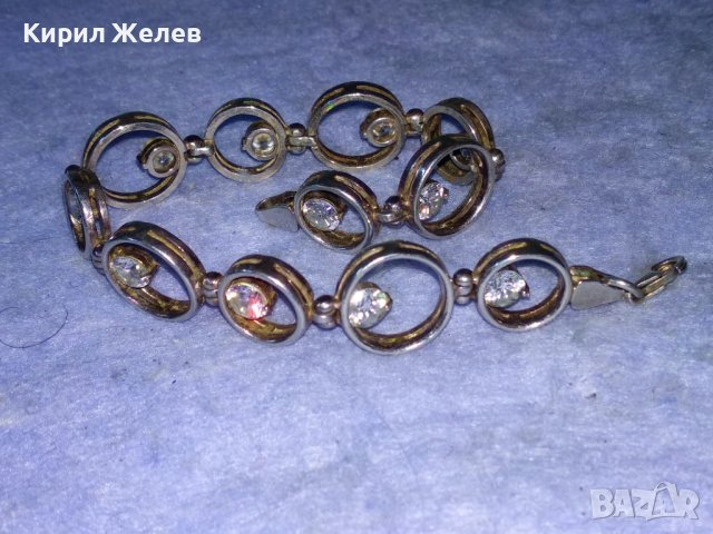 СКЪПОЦЕННА СРЕБЪРНА ФешънАРТ ГРИВНА СРЕБРО925 с ФАСЕТИРАНИ ЦИРКОНИ ЧАСТ от БИЖУТЕРИЕН КОМПЛЕКТ 30672, снимка 13 - Гривни - 40576660