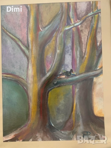 ПЕТЪР НЕНОВ акварел пейзаж, снимка 2 - Картини - 52838440