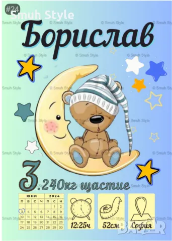 Бебешка визитка в рамка - Част 2, снимка 7 - Други - 47763926