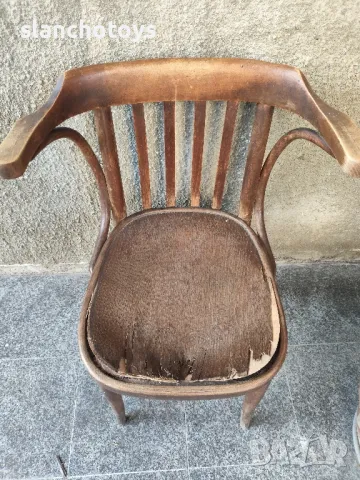 Стар виенски стол за реставрация, с подлакътници , снимка 1