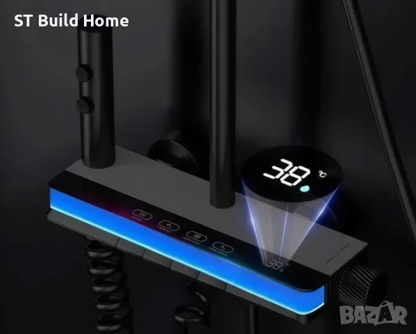 Луксозна Душ Система с 4 Изхода + LED Осветление и Цифров Дисплей, снимка 6 - Душове - 50892423