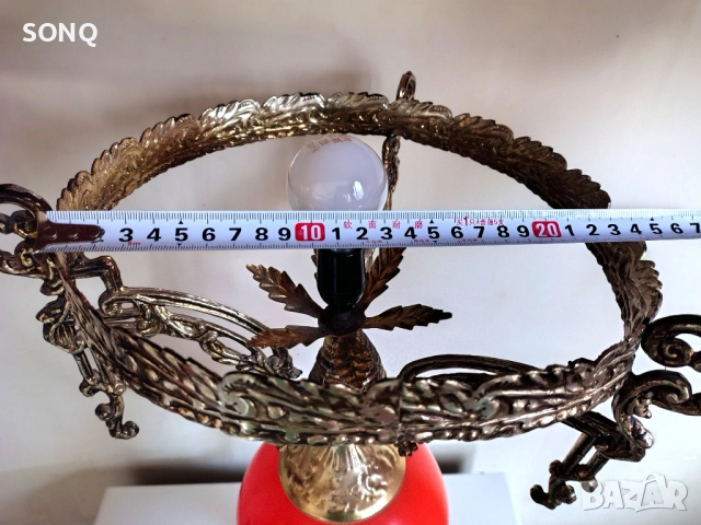 Прекрасна Голяма Стара Бронзова Лампа, снимка 10 - Антикварни и старинни предмети - 51774802