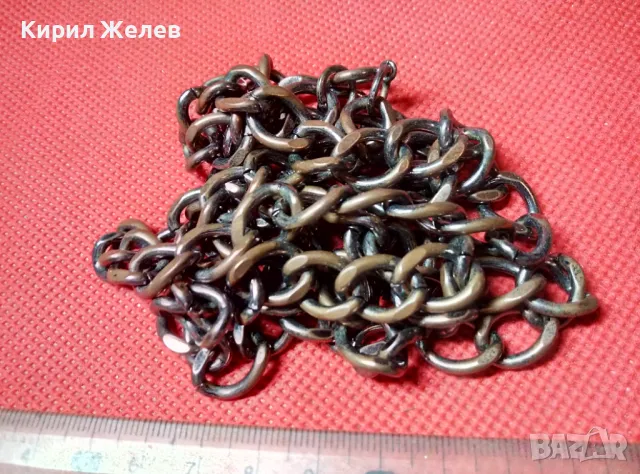 ЗДРАВ ПОМЕДНЕН ЛАНЕЦ ВЕРИЖКА КОЛИЕ от БЛАГОРОДНА СТОМАНА ВИНТИДЖ ПЛЕТКА 47320