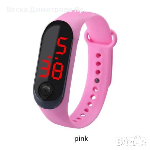 Детски LED часовник-гривна с 1 бърз бутон за управление WW14, снимка 5 - Детски - 47824820