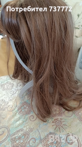 Интересен цвят леко сивееща перука, снимка 4 - Аксесоари за коса - 52811374