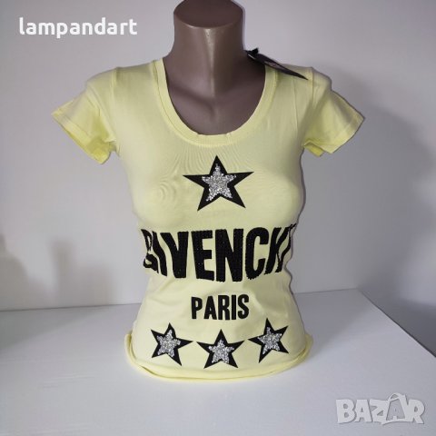 Тениска Givenchy жълта, снимка 3 - Тениски - 36594348