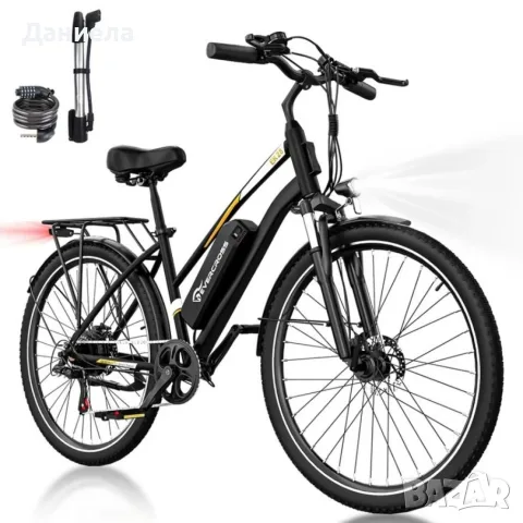 Електрически градски велосипед 28″ с 250W мотор, 36V 13Ah батерия и пробег до 90 км