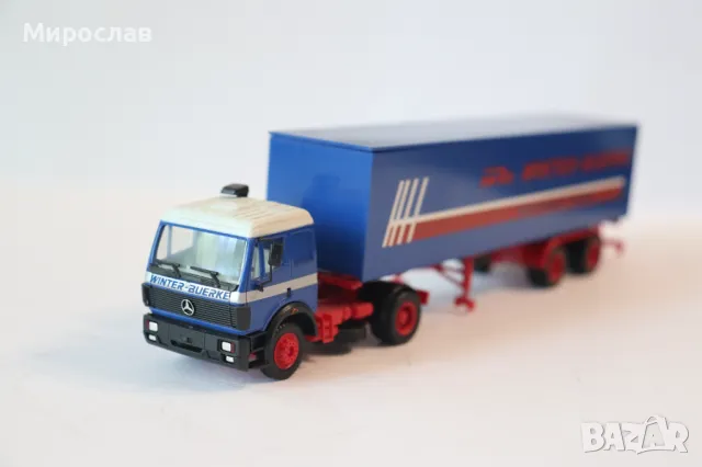 HERPA H0 1/87 MERCEDES BENZ КАМИОН МОДЕЛ ТИР, снимка 2 - Колекции - 50124545