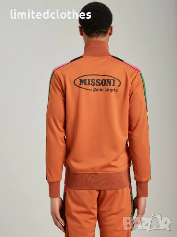 PALM ANGELS x MISSONI Brick Track Jacket Logo Print Мъжко Горнище size M и XL, снимка 6 - Спортни дрехи, екипи - 37829341
