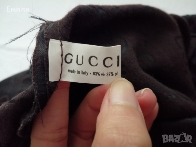 Gucci оригинална противопрахова торбичка монограм в кафяв цвят, снимка 10 - Чанти - 44673682