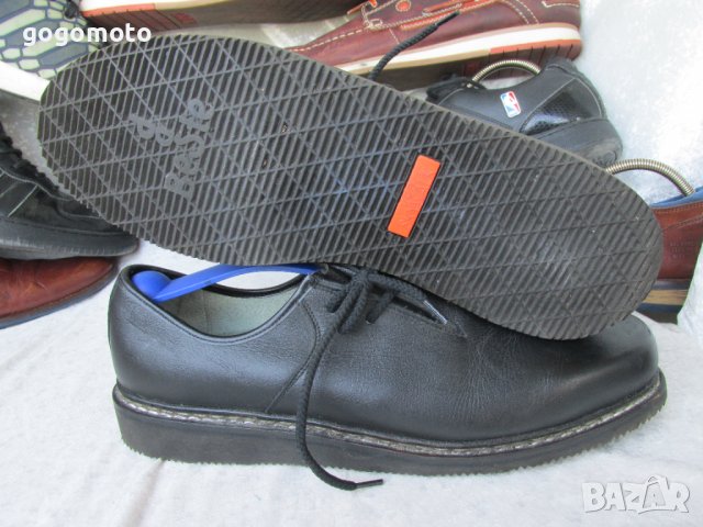 КАТО НОВИ 43 - 44, Vintage Hiking Shoes, Skywalk original, Black Leather, Bavarian, Das Beste, Mens, снимка 6 - Ежедневни обувки - 37606098