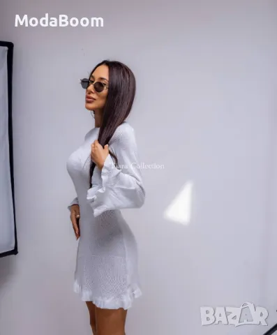Стилна бяла дамска рокля 