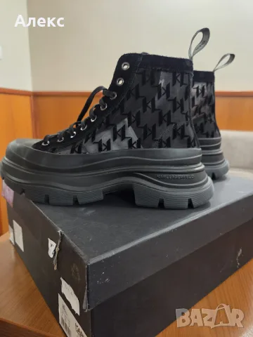 KARL LAGERFELD Luna Mono Flocking Boot – №40, снимка 7 - Дамски боти - 55963411