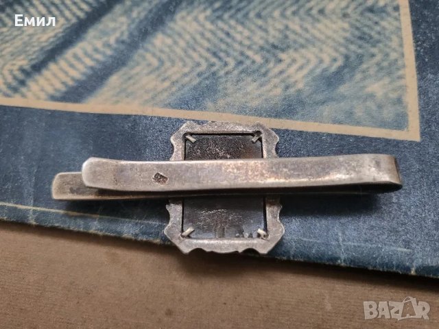 Антикварна сребърна игла за вратовръзка, снимка 3 - Колекции - 49142920