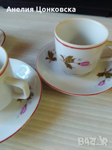 Ретро порцеланови чашки за кафе 2 броя, снимка 3 - Антикварни и старинни предмети - 29104871