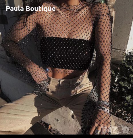 Блуза мрежа (кроп топ ) 40 лв , снимка 5 - Корсети, бюстиета, топове - 40045621