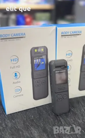 Мини Body камера CS08 Full HD 1080P с аудио, въртящ се обектив 180°, нощно виждане и клипс