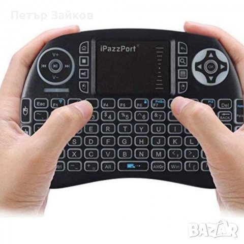 Mini Bluetooth клавиатура, безжична клавиатура с подсветка и тъчпад , снимка 4 - Клавиатури и мишки - 38998384
