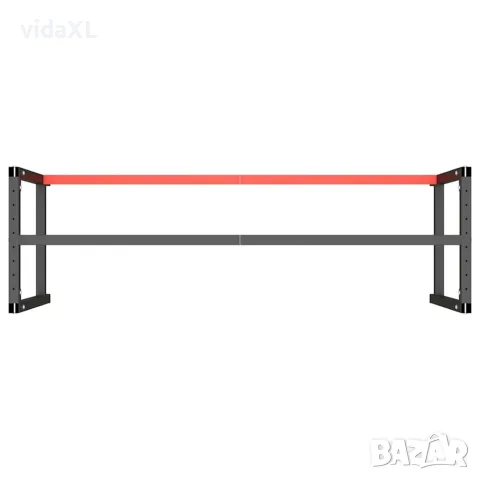 vidaXL Рамка за работна маса матово черно и червено 180x57x79 см метал, снимка 5 - Работни маси и бюра - 56146212