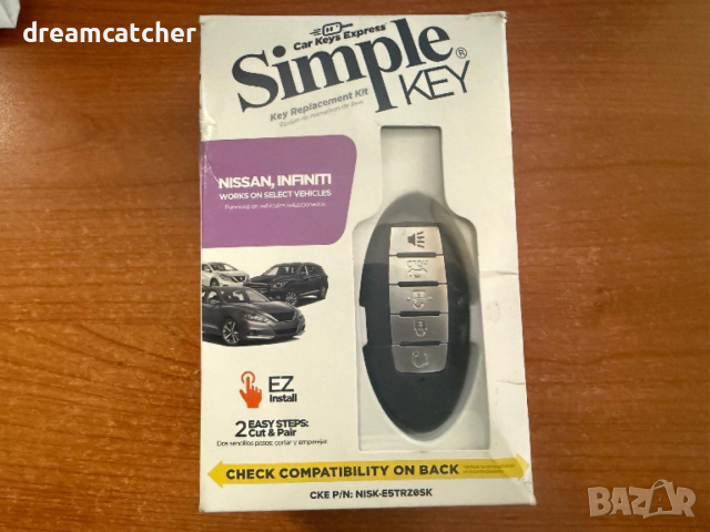 Дистaнционно програматор и авариен ключ за Nissan / Infiniti KEYLESS GO SMART КЛЮЧ NISSAN С 5 БУТOНА
