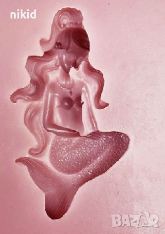 Красива Малката Русалка Ариел силиконов молд форма фондан шоколад гипс , снимка 2 - Форми - 37588703