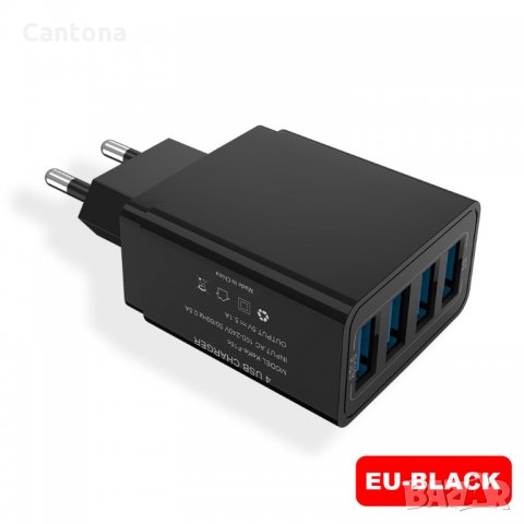 4-Port USB Charger (25W) - захранване с 4 x USB изхода за мобилни телефони и таблети, снимка 2 - Оригинални зарядни - 29398455