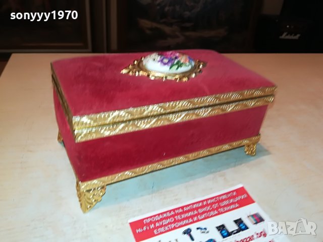 МУЗИКАЛНА КУТИЯ-ЗЛАТО/ПЛЮШ-ВНОС АНГЛИЯ 2205222109, снимка 6 - Антикварни и старинни предмети - 36844008